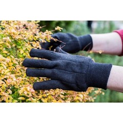 12-Pairs Xlarge Brown Jersey Gloves, Soft Cotton Work Gloves, Multi-Purpose