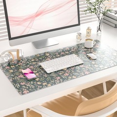 Colorful Star Large Mouse Pad, PU 31.5L x 15.7W inches, Ditsy Floral Print