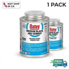 8 oz. Medium Black ABS Cement – Strong Bonding Adhesive NEW