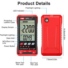 Multimeter Ohmmeter Voltmeter Digital Display Auto Range Test Volt Tester AC DC