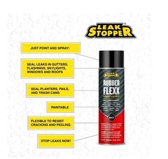 Rubber Flexx Leak Repair & Sealant Spray 18 Oz 100% Flexible Seal Waterproof NEW