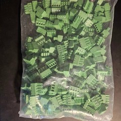 100 pairs 3.81mm 5.08mm EDG copper pins terminal block connector 300v rating