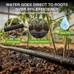 Drip Irrigation System 230FT with Soaker Hose for Garden, Lawn, Greenhouse