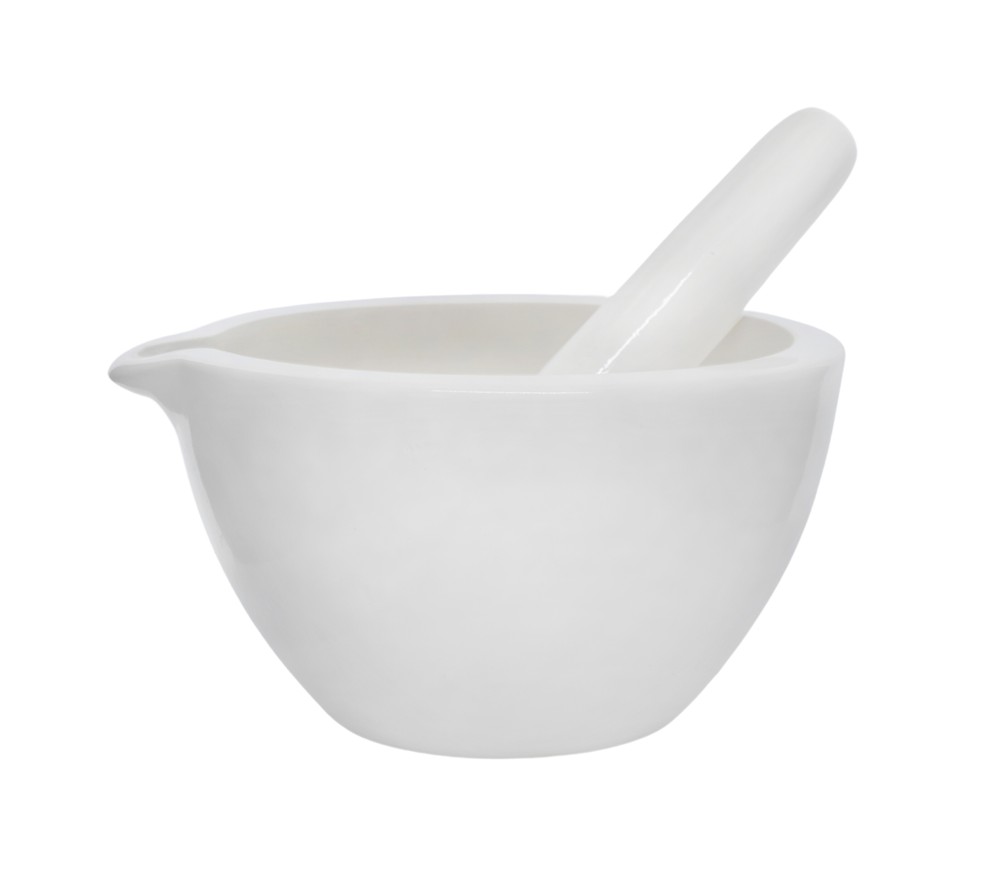 Porcelain Mortar & Pestle Set, 18oz – Unglazed Grinding Surface – Eisco Labs