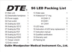 Woodpecker DTE S6 LED Dental Ultrasonic Scaler HD-8L LED Handpiece 7 Piezo Tips