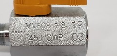 PARKER MV608-2 BALL VALVE, 1/8″ NPT, CHROME PLATED BRASS, NNB