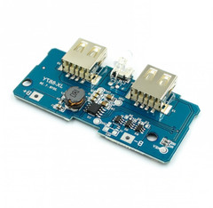 18650 battery 3.7V to 5V 2A boost module DIY rechargeable power supply board
