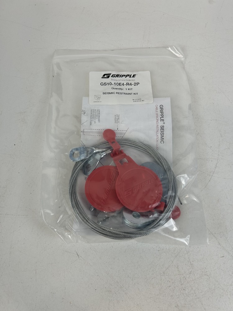 Gripple GS10-10E4-R4-2P Seismic Restraint Kit, 5/64″ X 10′