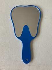 One Dental Office Chairside Molar Tooth-shape Patient Face Mirrors 5 Color