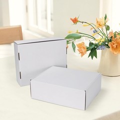 12x10x4 White Corrugated Shipping Boxes – Pack of 15