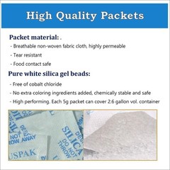 50-Pack Silica Gel 5g – Moisture Absorber for Photos, Electronics & More