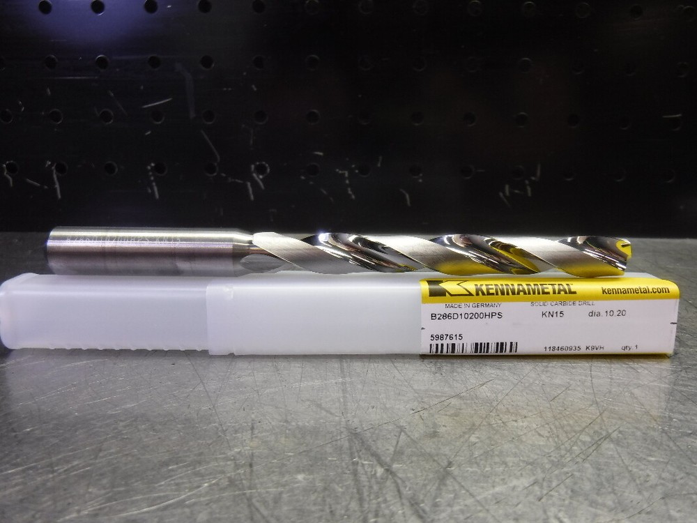 Kennametal 10.20mm Carbide Drill Coolant Thru B286D10200HPS KN15 (LOC3658A)