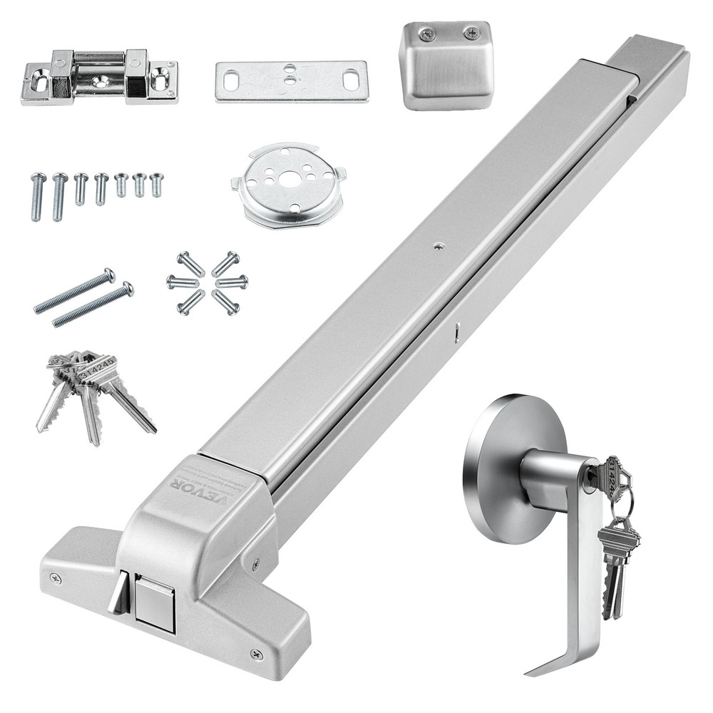 VEVOR Push Bar Door Locks Stainless Steel Panic Bars for Exit Doors with Lever