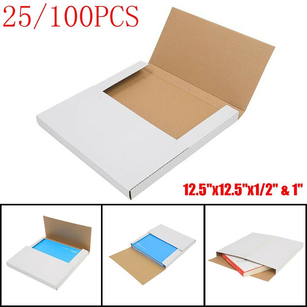 25/100PCS Premium LP Record Album Book Box Catalog Mailers Boxes Variable Depth