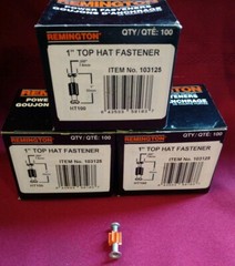 Remington 1″ Top Hat Power Fasteners HT100 Powder Actuated lot of 3 100 per Box