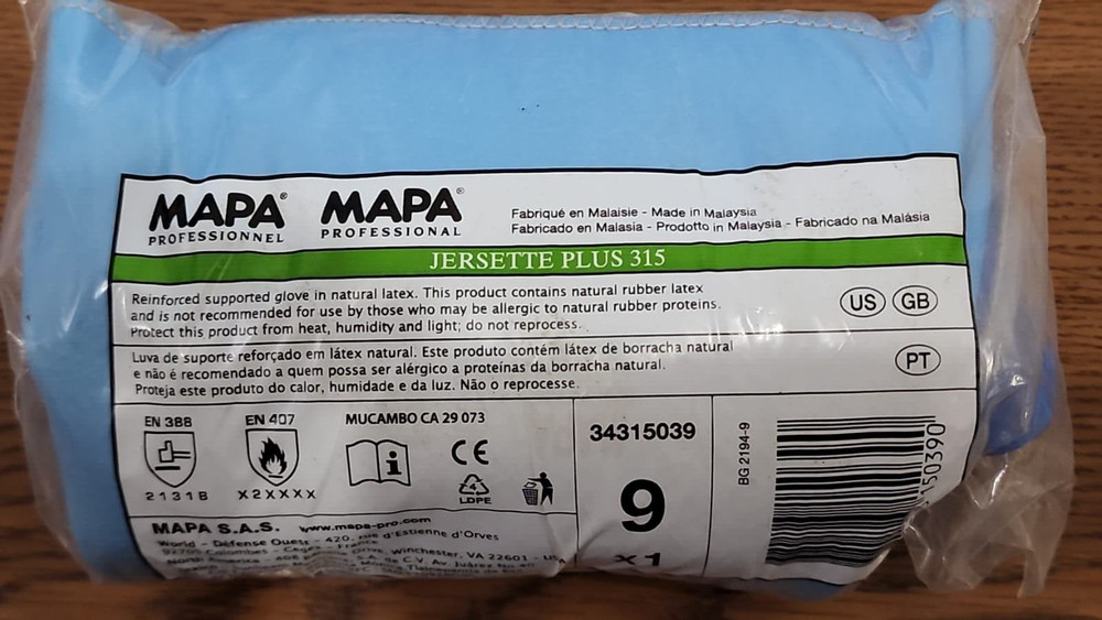 MAPA PROFESSIONAL JERSETTE PLUS 315 SIZE 9