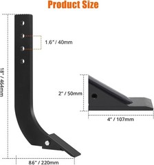 5 PCS 18”Box Blade Shank Scarifier Shanks Teeth 4 Holes Box Scraper Shank
