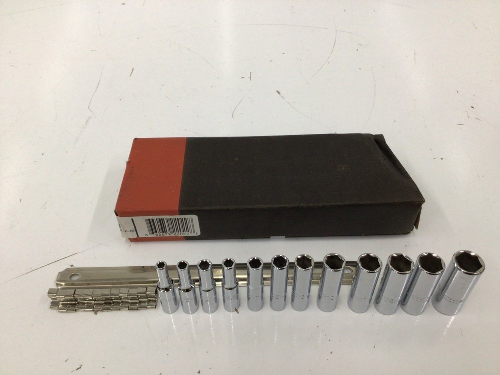 Proto J47202 1/4in Drive 12pc Metric Deep Socket Set 6-Point