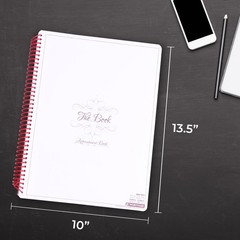 Portage Notebooks Appointment Book – Large 10″ x 13.5″ 5 Columns, Pink