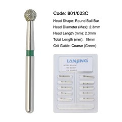 WAVE Dental Carbide Burs Diamond Bur Round FG 2 4 5 6 8 Friction Grip High Speed