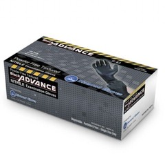 Advance IF63 Nitrile Exam Exam Gloves Thick 6 Mil Black Gloves 1000 S/M/L/XL/XXL