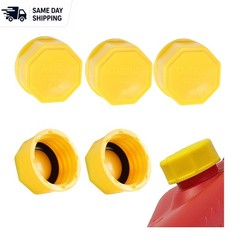 5 Gallon Gas Can Cap Replacement, 6 Pcs Coarse Thread Plastic Caps, Universal Fi