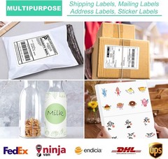 50 Half Sheet Address Shipping Labels 8.5″x5.5″ Matte Blank Labels Self Adhesive