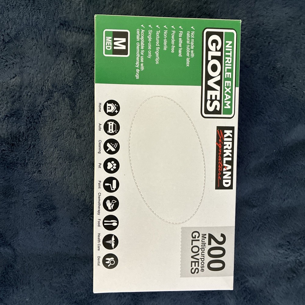 ONE BOX ONLY Of 200 Size Medium Multipurpose Non Latex Gloves
