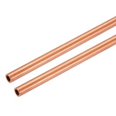 5mm ODx1mm Wall Thicknessx300mm(11.8″) Length Copper Round Tube(Pack of 2)
