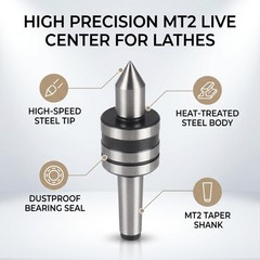 MT2 Live Revolving Center High Speed Turning Tool Lathe Tailstock CNC Machine