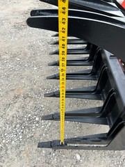 84” Root Rake Clam Grapple with Skid Steer Quick Connect