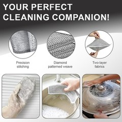 BD Prime Ventures Silver Mesh Dish Cloths 7.87 inches x inches,