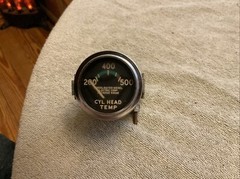 NOS Vintage Truck Tractor Engine Cylinder Head Temp Gauge BinG11