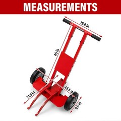 Grate Lifter Trolley Heavy Duty Floor Grate Removal Tool with 8″ Air Wheels