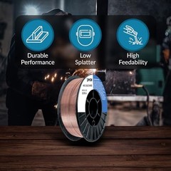 MIG Welding Wire ER70S-6 .030″ 10lb Spool – Low Splatter Mild Steel Wire for All