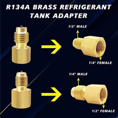R134A Can Tap,Self-Sealing & Puncture Style AC Freon Tank Adapter Valve Core Rem