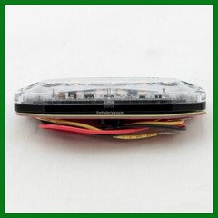 Maxxima M20388YCL Amber Clear Lens 6 LED Strobe Warning Surface Mount