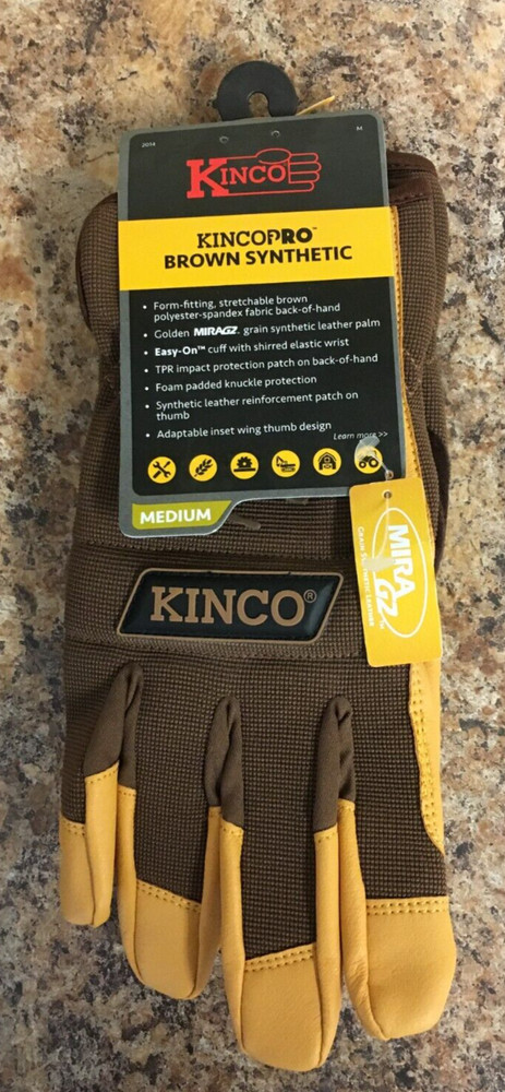 Kinco 2014-M Men’s Indoor/Outdoor Hybrid Work Gloves Size Medium