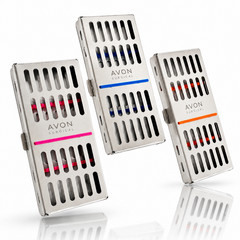 3 GERMAN DENTAL AUTOCLAVE STERILIZATION CASSETTE RACK BOX TRAY FOR 7 INSTRUMENT