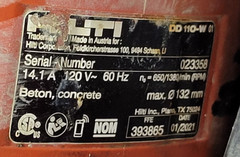 Hilti DD 110-W Handheld Diamond Core Drill w/ Case – USED