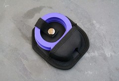 Purple Double Locking Hinge Steel Handcuffs Police Grade Standard Size