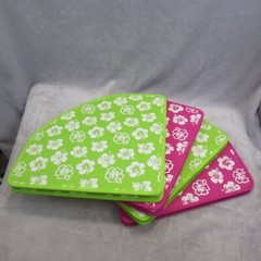 Set of 4 Neatnix Cloth XL Collapsible Magazine Holder Flower Pink Green Dorm