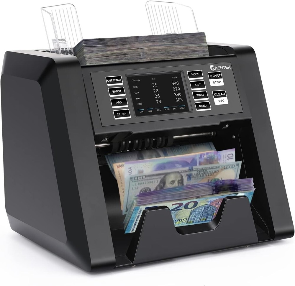 Cashtek N70, 2-CIS Mixed Denomination Bill Value Counting Money Cash Counter