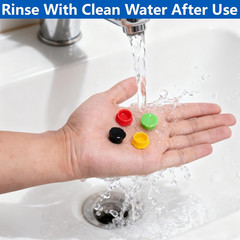 8 Pcs 3ml Silicone Vial Caps Leakproof Reusable Glass Vial Covers 4 Colors