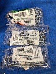 Lithonia Lighting HC36 Wire Hook & Chain 36in Light Hanger Lot of 3 New