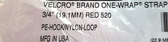 VELCRO® Brand Reusable ONE-WRAP® Strap Double Sided 3/4″ X 12ft (4 yards) Red
