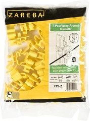 Electric Fence T Post Insulators ITY-Z Standard Snug-Fitting Wire Yellow 25Pcs