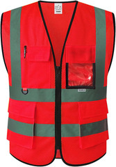 Reflective Safety Vest for Men & Women High Visibility Class 2 Vest with Pockets