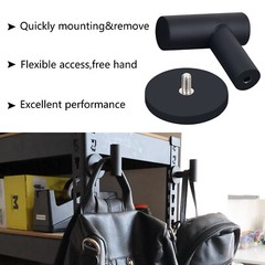 4PC Magnetic Coats Hanger Metal Utility Organizer Storage Hooks Hallway Door