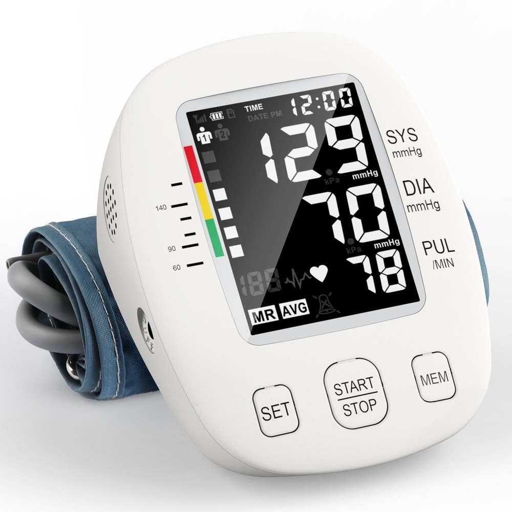 Blood Pressure Monitors for Home use, Automatic Digital BP Medium, White